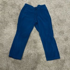 Woman blue sweatpants